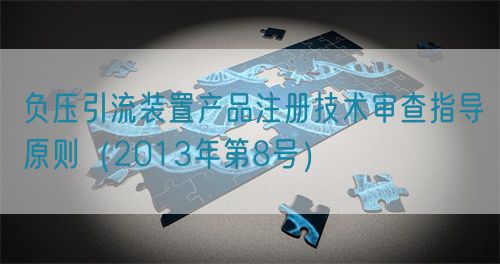 负压引流装置产品注册技术审查指导原则（2013年第8号）(图1)