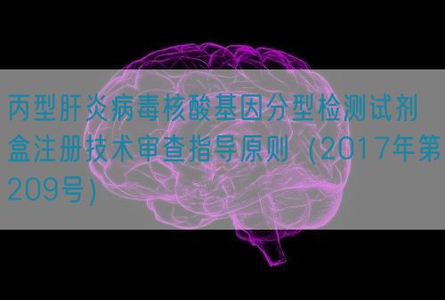 丙型肝炎病毒核酸基因分型检测试剂盒注册技术审查指导原则（2017年第209号）(图1)