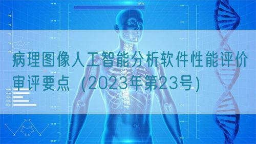 病理图像人工智能分析软件性能评价审评要点（2023年第23号）(图1)