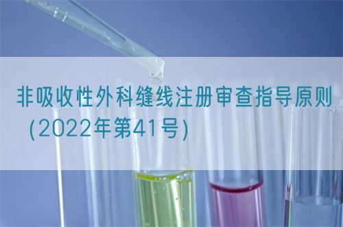 非吸收性外科缝线注册审查指导原则（2022年第41号）