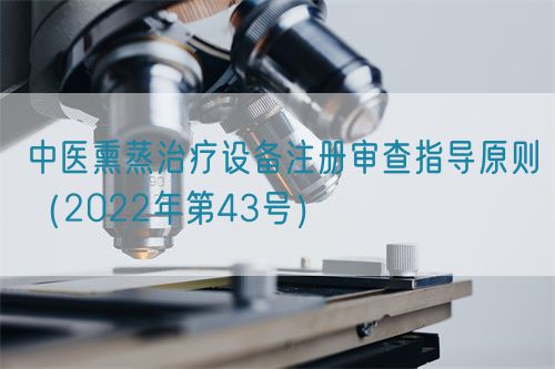 中医熏蒸治疗设备注册审查指导原则（2022年第43号）