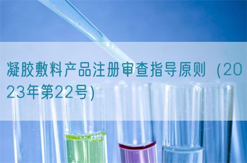 凝胶敷料产品注册审查指导原则（2023年第22号）