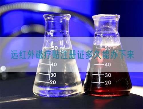 远红外磁疗贴注册证多久能办下来(图1)