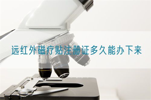 远红外磁疗贴注册证多久能办下来(图1)